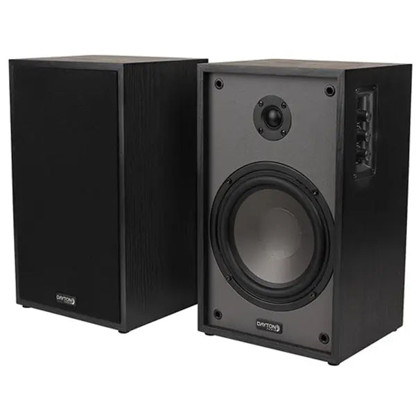 Dayton Audio B65A Black 2-Pair 6.5-Inch Bluetooth Powered Speakers with Class D Amplifier