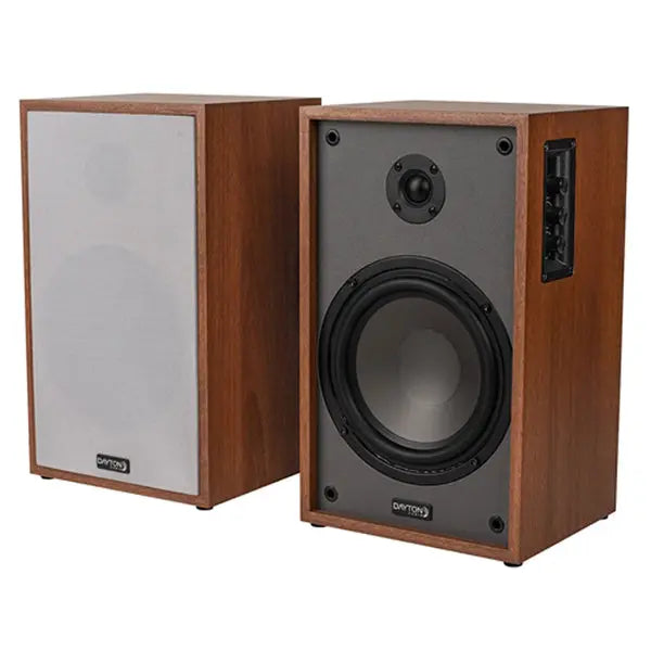 Dayton Audio B65AWOOD 2-Pair 6.5-Inch 70W Bluetooth Active and Passive Speakers with Vintage Design