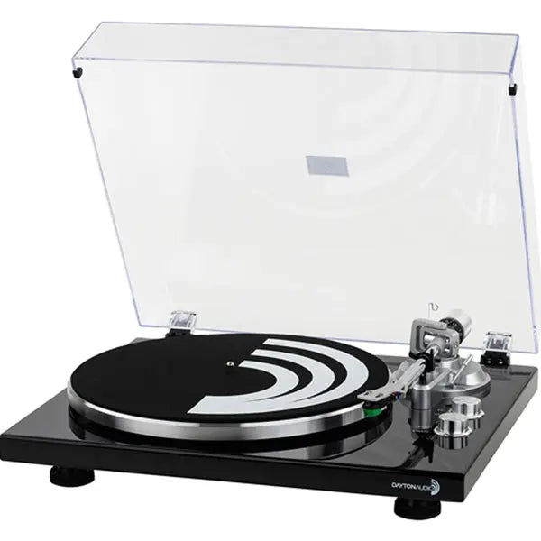 Dayton Audio TT-1BTBBLACK 2-Speed Bluetooth Belt-Drive Turntable with AT-VM95E Cartridge