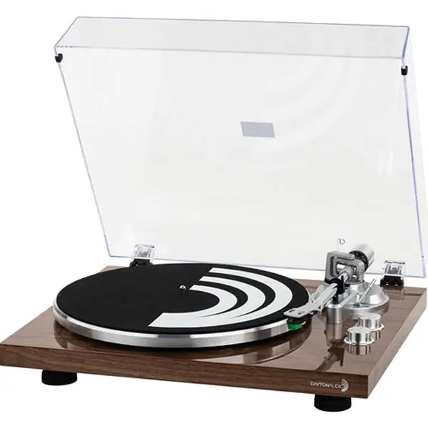 Dayton Audio TT-1BTWWOOD 2-Speed Bluetooth Belt-Drive Turntable with Upgraded AT-VM95E Cartridge