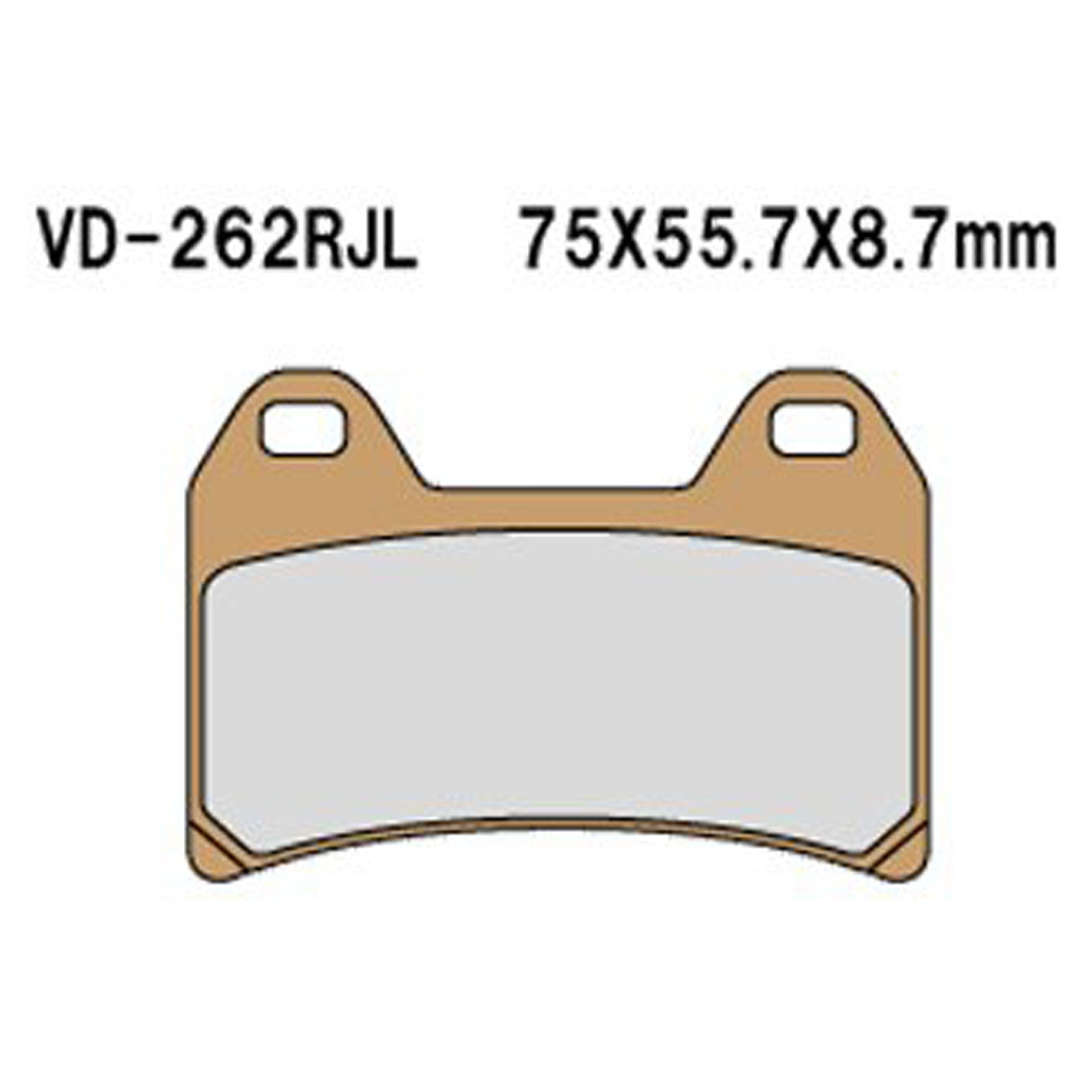 VESRAH VD-262RJL Brake Pads - Reliable Performance for Your Vehicle