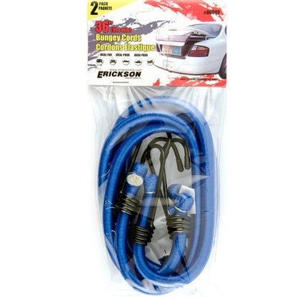 Erickson Bungee Cords 36 inch, 2 Pack - Durable Elastic Tie-Downs for Secure Load Management