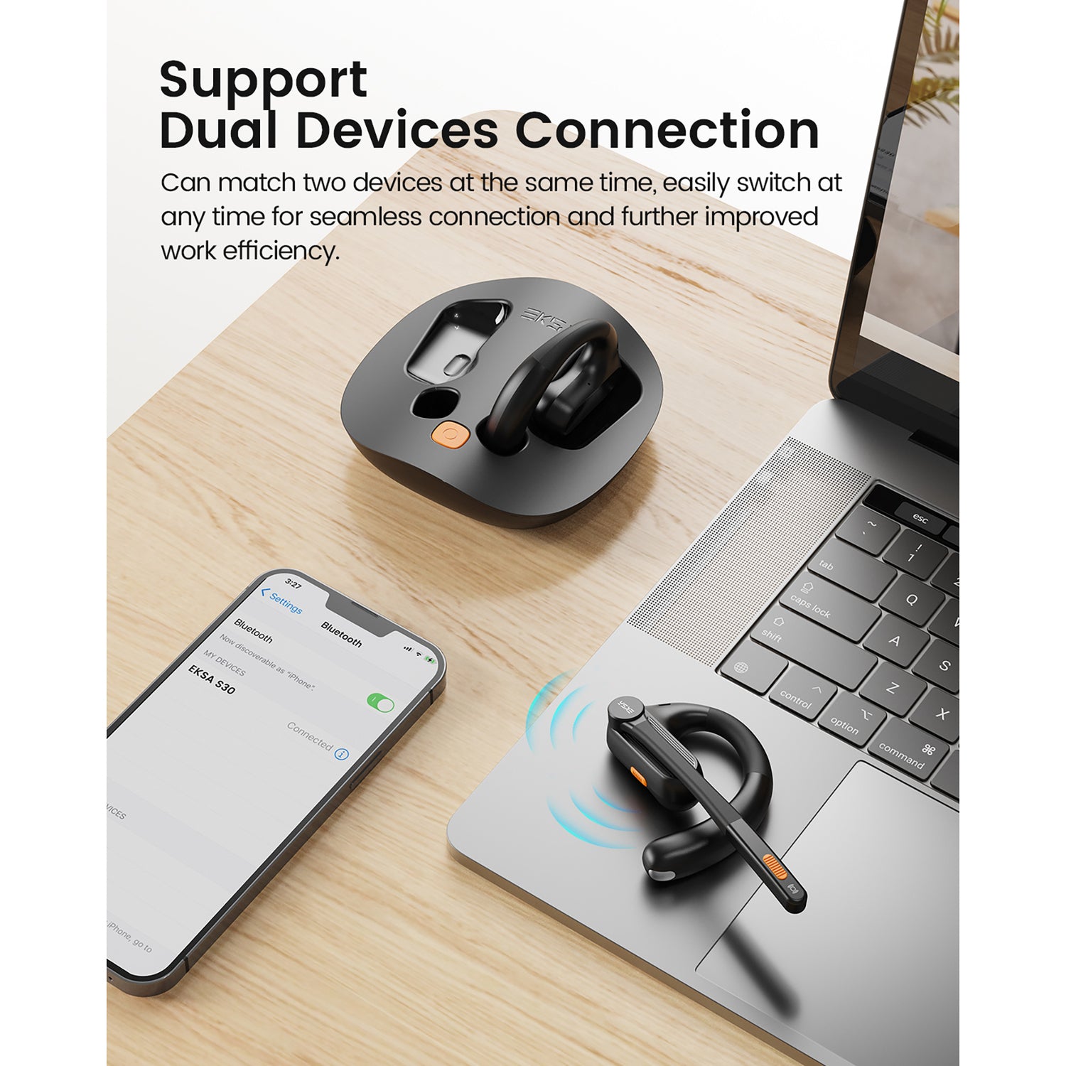EKSATELECOM S30 Telecom AC Earbuds with Bluetooth 5.3 and TubeBass Technology