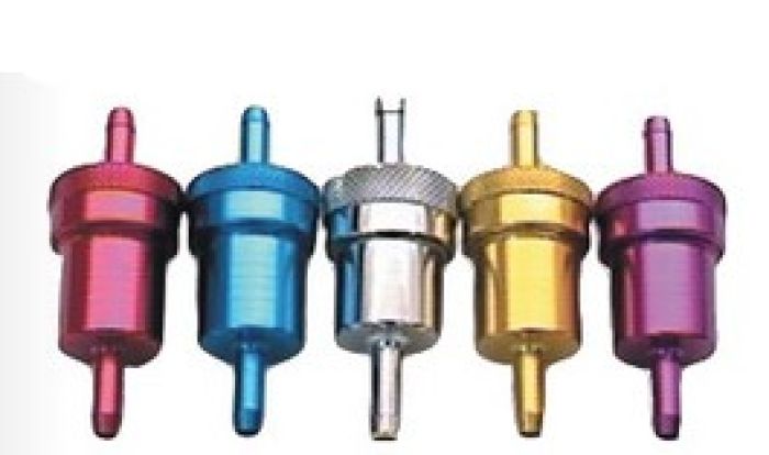 EMGO Aluminum Fuel Filter with Chrome Finish, 5/16 inch - Part Number 14-34460