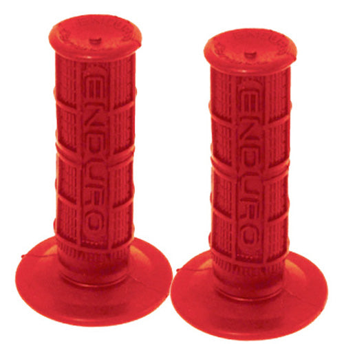 EMGO Enduro Style Red Motorcycle Grips - Part #42-24624