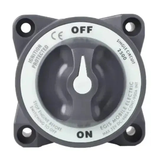Egis Mobile Electronics EGIS 2500 Heavy Duty Series 600A Battery Switch Off/On