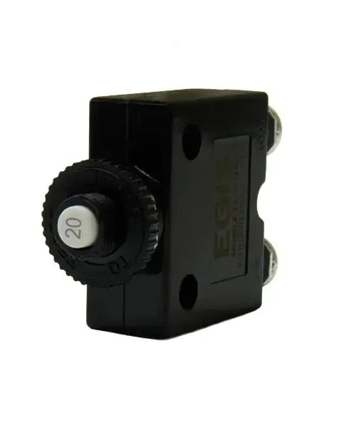 Egis Mobile Electronics EGIS 4710-20 Push Button Panel Mount Circuit Breaker, 20 Amp