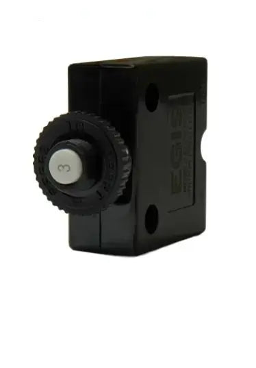 Egis Mobile Electronics EGIS 4711-03 Push Button Panel Mount Circuit Breaker - 3 Amp Retail Pack