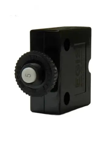 Egis Mobile Electronics EGIS 4711-05 Push Button Panel Mount Circuit Breaker, 5 Amp