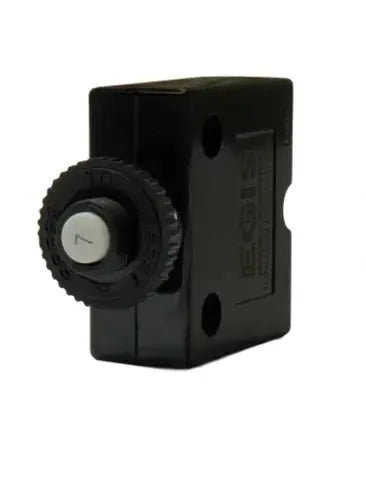 Egis Mobile Electronics EGIS Push Button Panel Mount Circuit Breaker 7 Amp with Spade Terminals