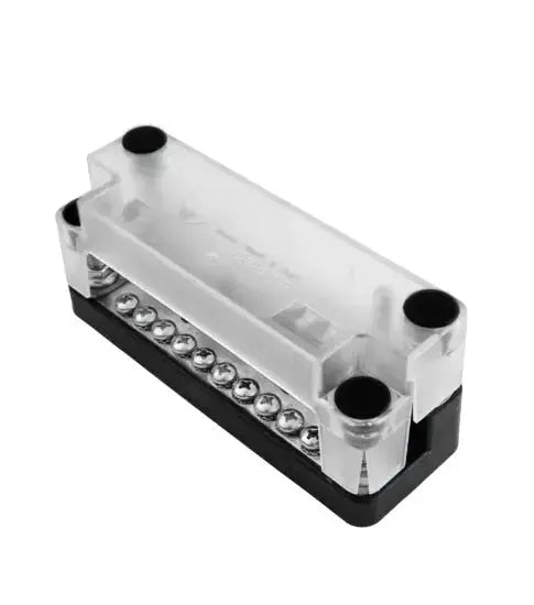 Egis Mobile Electronics EGIS Dual Busbar 2x9 Circuit Dual Level 200 Amp with Cover - Retail Pack