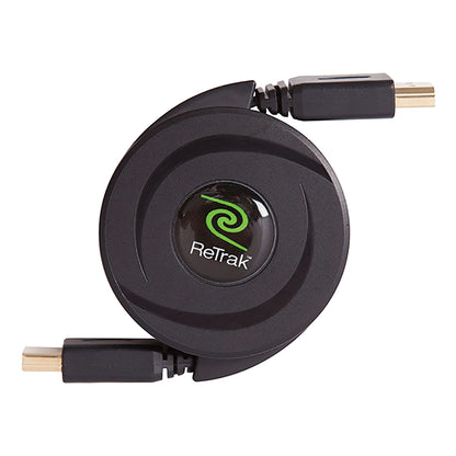 RETRAK ETCABLEHDM Retractable HDMI Cable with Mini, Micro and DVI Adapters