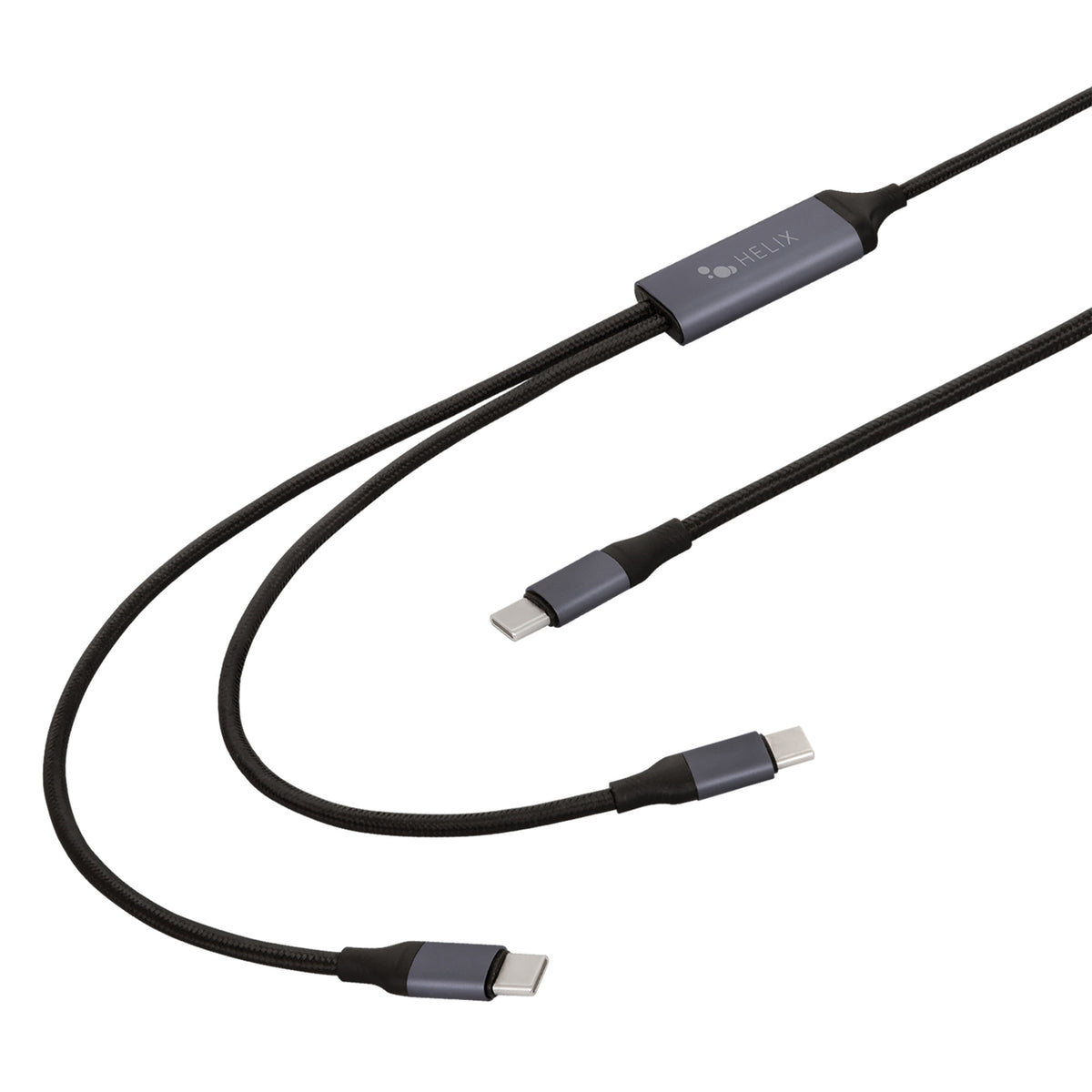 HELIX ETHC2PDB 100W 2-in-1 USB-C to Dual USB-C Charging and Data Cable