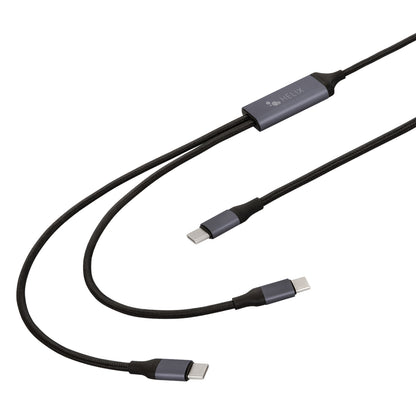 HELIX ETHC2PDB 100W 2-in-1 USB-C to Dual USB-C Charging and Data Cable