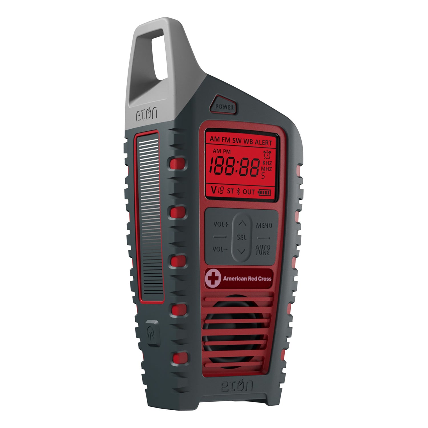 American Red Cross Odyssey BT Weather Radio with Solar Power, Bluetooth, and Emergency Features