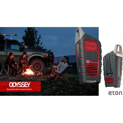 American Red Cross Odyssey BT Weather Radio with Solar Power, Bluetooth, and Emergency Features