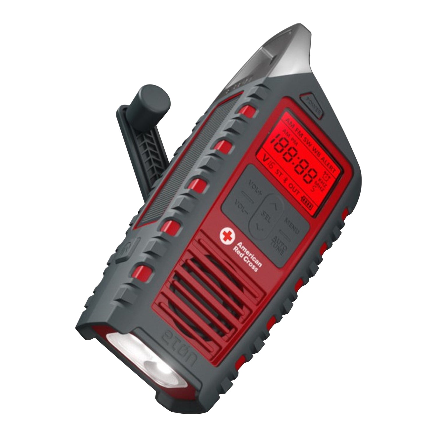 American Red Cross Odyssey BT Weather Radio with Solar Power, Bluetooth, and Emergency Features