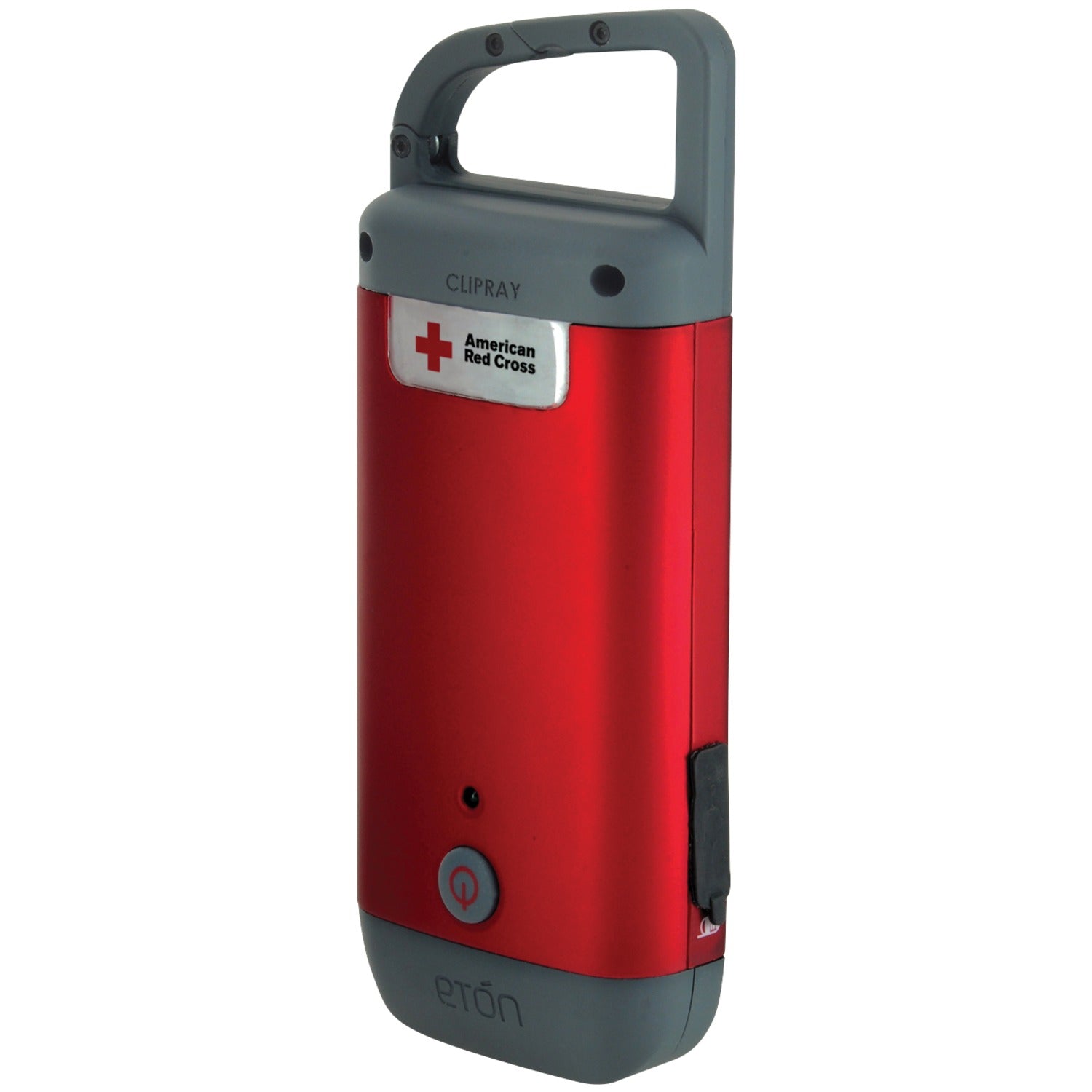ETON CLIPRAY Clip-On LED Flashlight ARCCR100R-SNG with Hand-Crank Power and Red Cross License