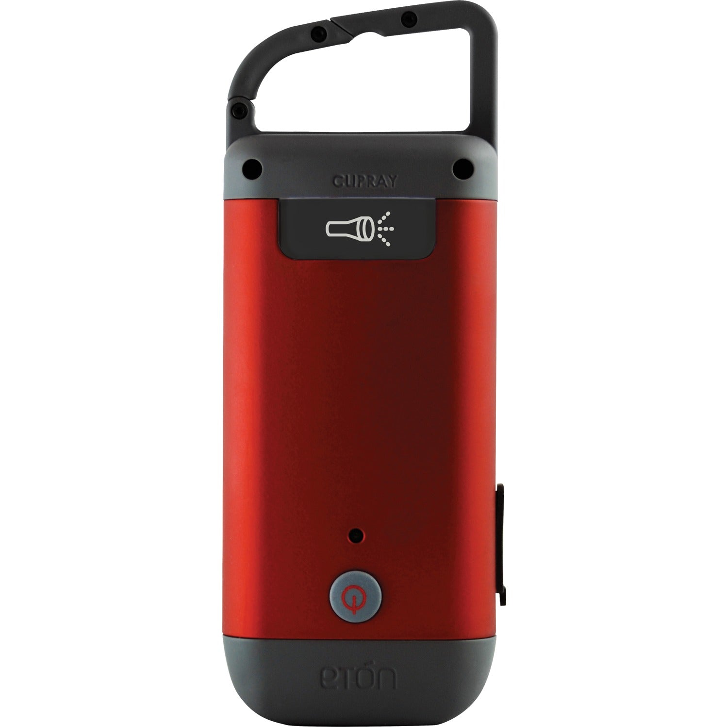 ETON CLIPRAY Clip-On LED Flashlight ARCCR100R-SNG with Hand-Crank Power and Red Cross License