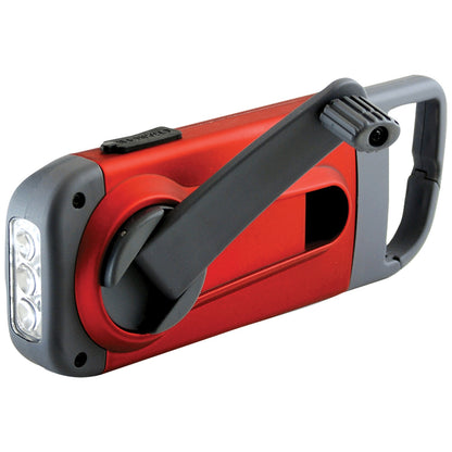 ETON CLIPRAY Clip-On LED Flashlight ARCCR100R-SNG with Hand-Crank Power and Red Cross License