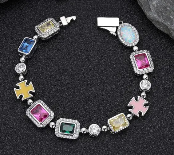 Gold-Plated Hip-Hop Gemstone Necklace Atticus Goods