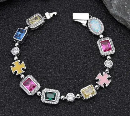 Gold-Plated Hip-Hop Gemstone Necklace Atticus Goods