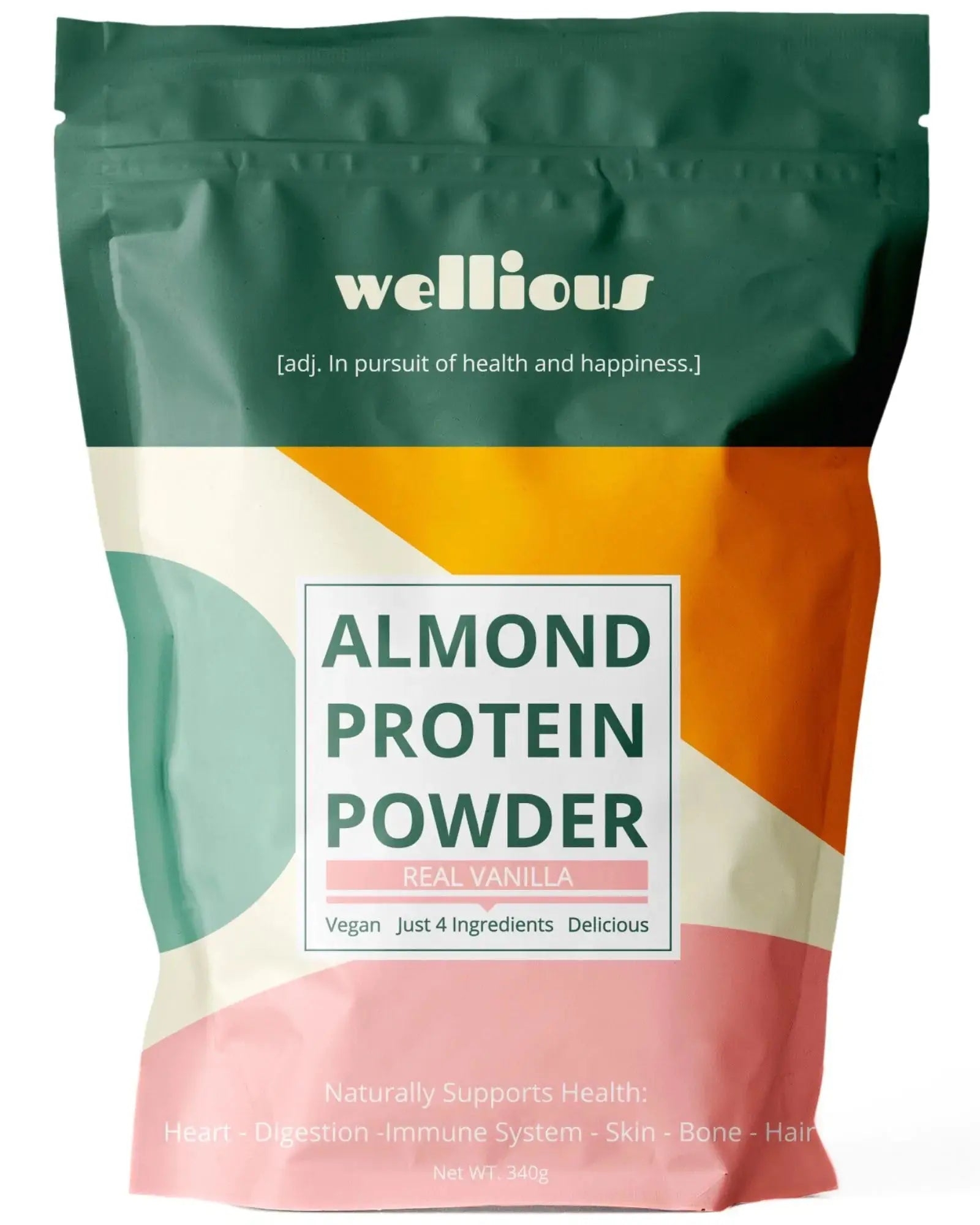 wellious Clean Vegan Protein Powder Vanilla - Organic Plant Based Protein Powder Dairy Free for Gut Health No Sodium High Fiber Keto Friendly Non Dairy Lactose Free Protein Powder Atticus Goods