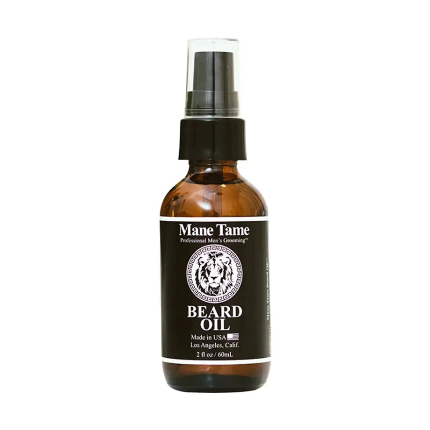 MANE TAME Beard Oil - Made with Certified Organic Hemp Oil - No Fuss Pump 2 oz. Bottle - Softens Your Beard and Stops Itching - Great Beard Oil and Conditioner For Men Atticus Goods