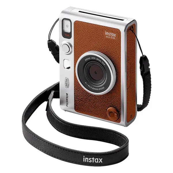 FUJIFILM MINI EVO C EX D US BWN Digital Instant Camera with Bluetooth and Instax Mini Film Compatibility
