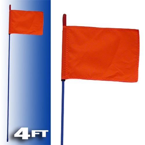 FireStik Blue Fire Stick with Orange Safety Flag - 4 Feet