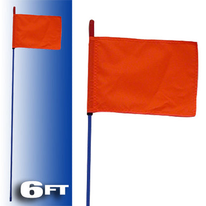 FireStik Blue Fire Stick with Orange Safety Flag - 6 ft