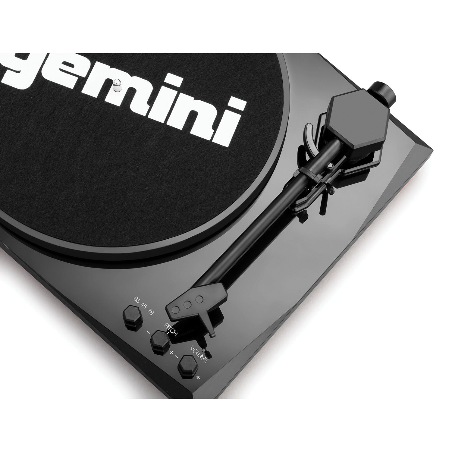 GEMINI TT-900BB Belt-Drive Turntable with Bluetooth and Stereo Speakers in Black