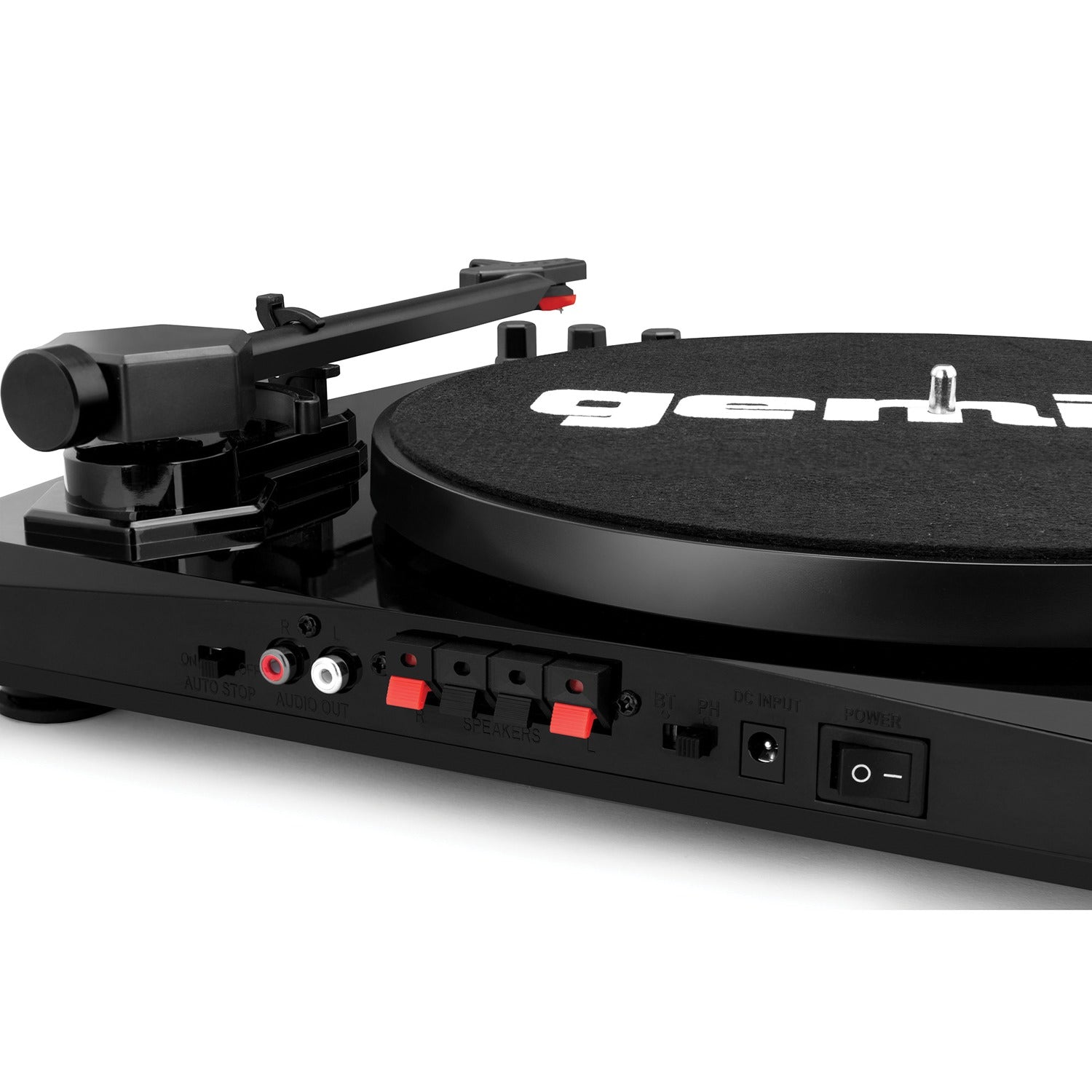 GEMINI TT-900BB Belt-Drive Turntable with Bluetooth and Stereo Speakers in Black