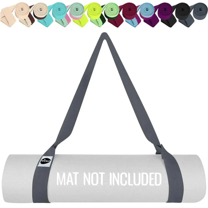 TECEUM Yoga Mat Strap – 30+ Colors – Adjustable Mat Holder Sling Carrier for All Mats [Mat Not Included] Atticus Goods