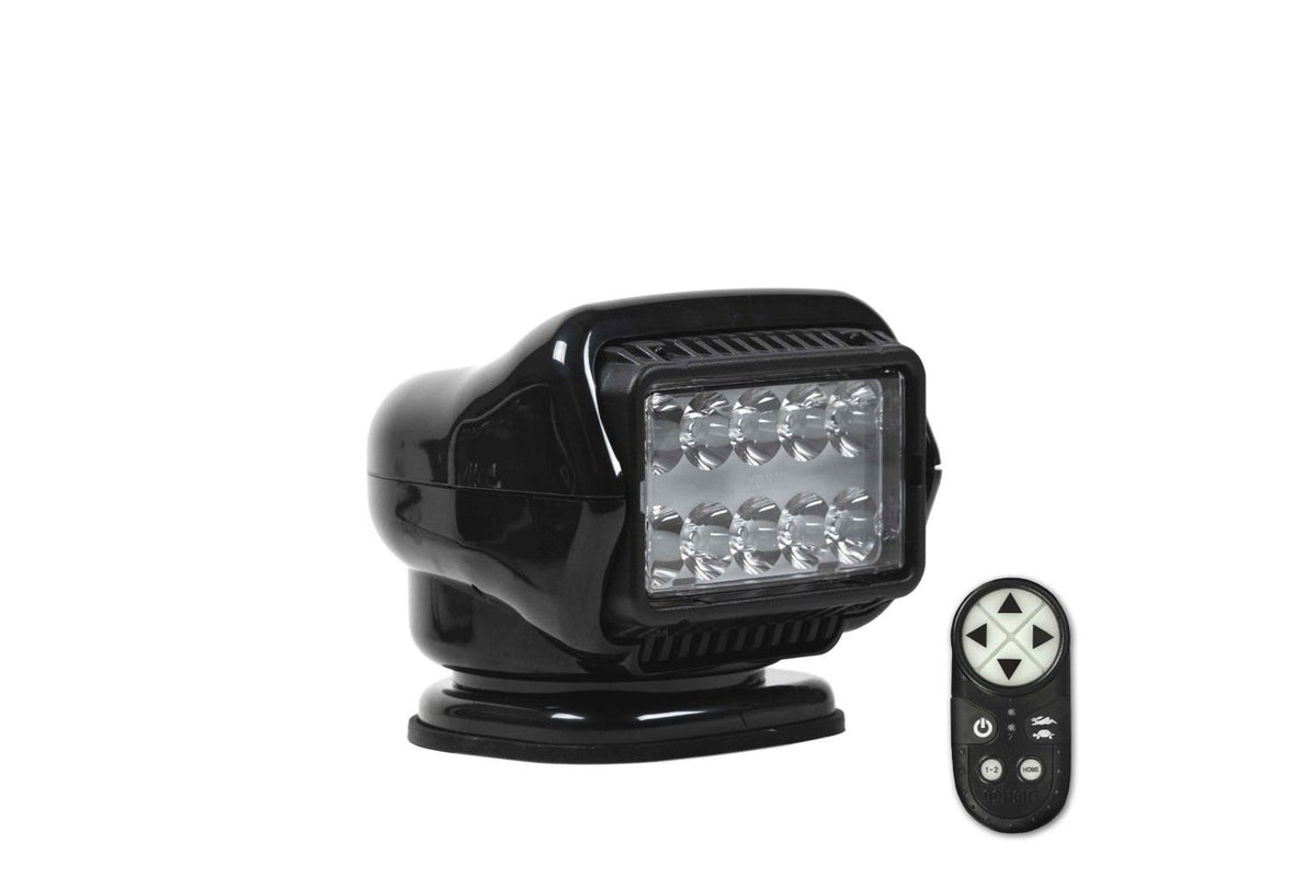 Golight Stryker ST 30518ST Black Permanent-Mount Hybrid LED Spotlight with Wireless Remote