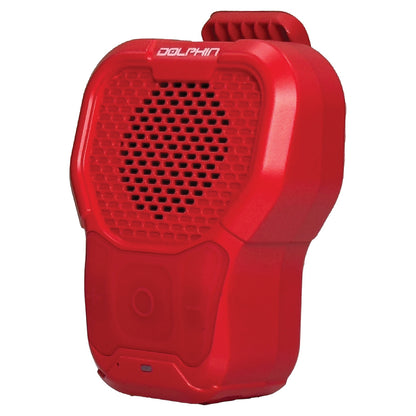 Dolphin Audio CLP-10RED Portable Waterproof Bluetooth Speaker with 3W Power and Magnetic Clip