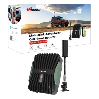 HIBOOST MobileLink Adventure Signal Booster for Off-Road Vehicles and Trucks - Part C30B-5S-BTW.EX