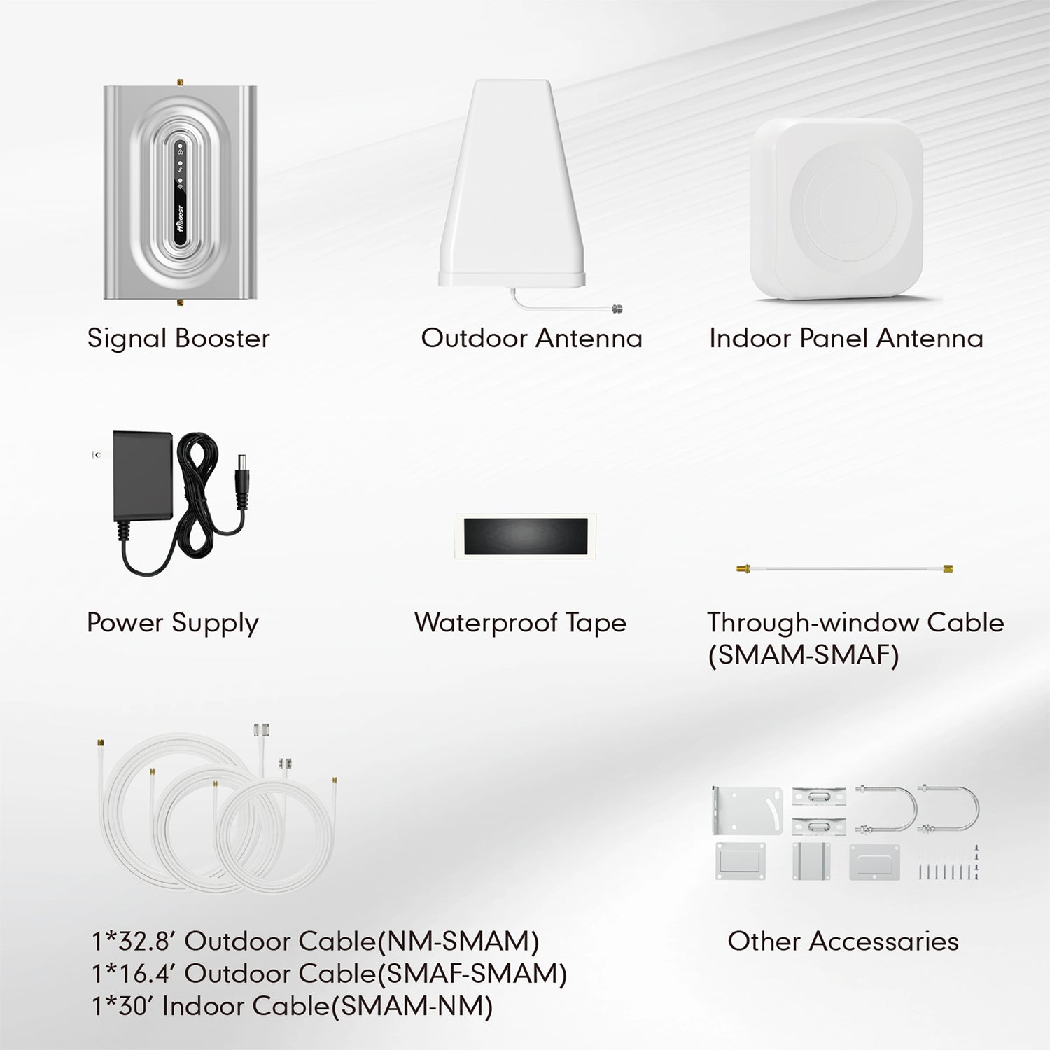 HIBOOST(R) Home Lite Plus F10GB-5S-BTW.P 5G Indoor Cell Signal Booster Kit