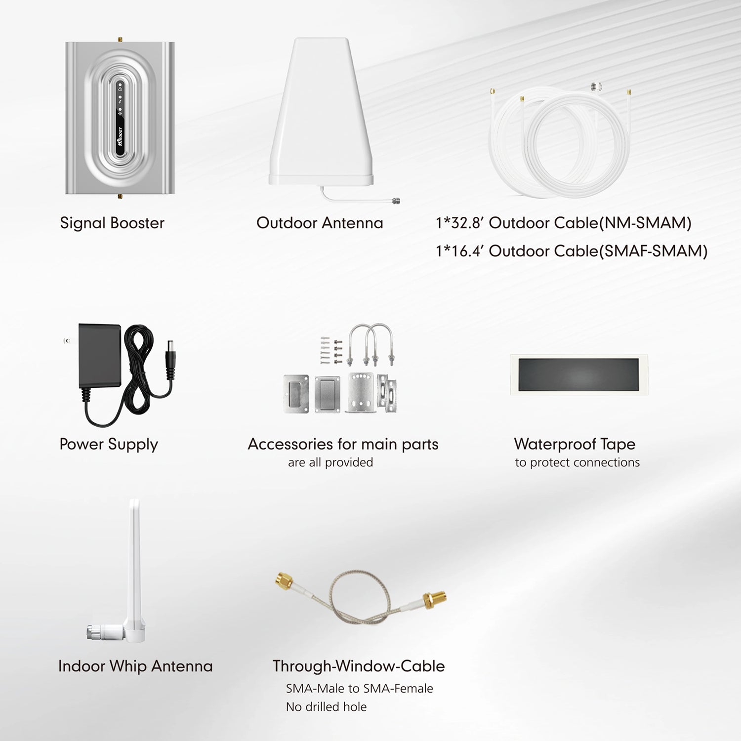 HIBOOST(R) Home Lite 5G Signal Booster with High-Gain Antennas and Full Kit