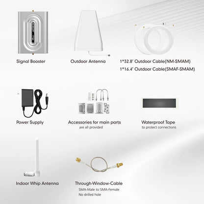 HIBOOST(R) Home Lite 5G Signal Booster with High-Gain Antennas and Full Kit