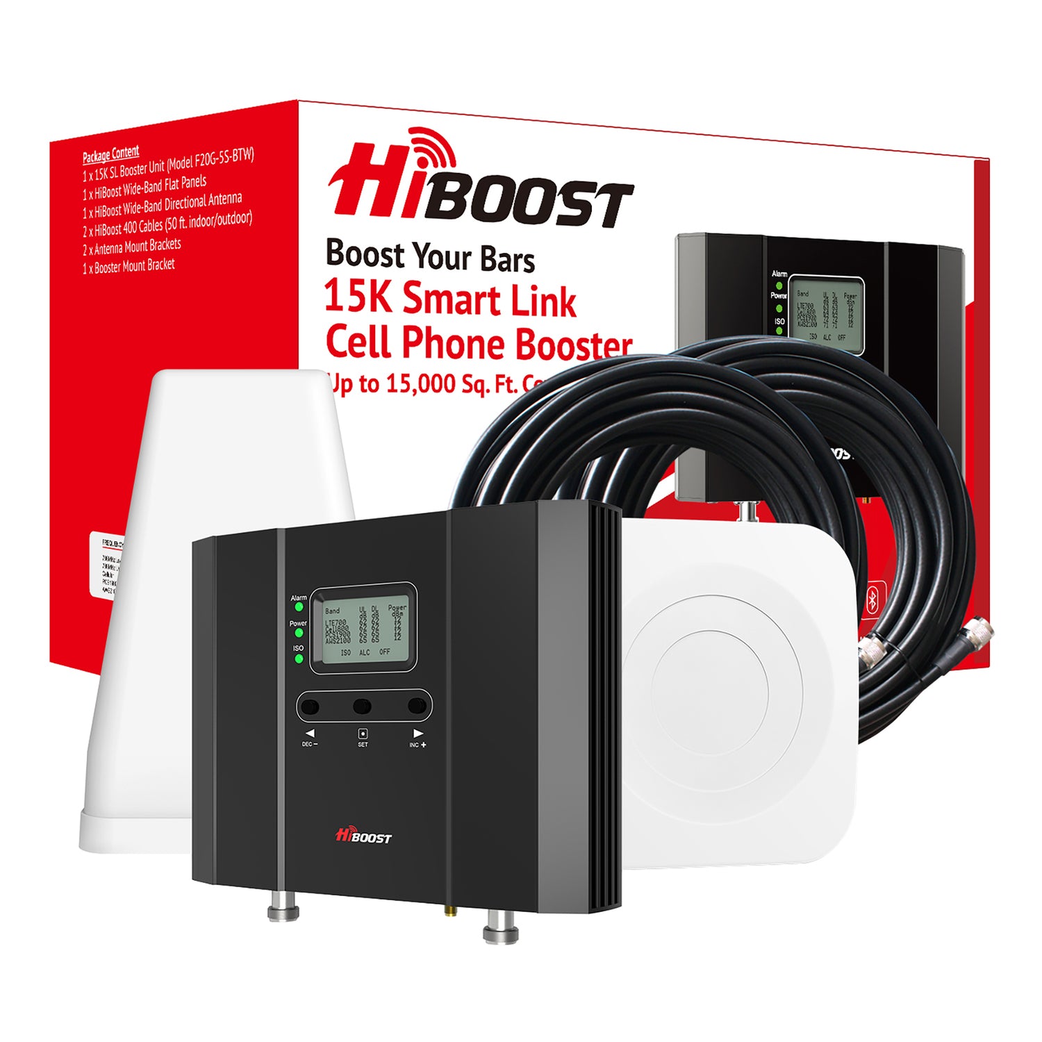 HIBOOST(R) 15K Smart Link Cell Signal Booster for Enhanced Coverage and 5G Compatibility