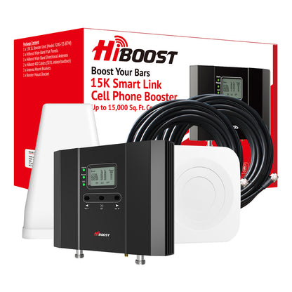 HIBOOST(R) 15K Smart Link Cell Signal Booster for Enhanced Coverage and 5G Compatibility