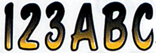 HARDLINE YEBKG200 3-Inch Letter & Number Kit in Yellow and Black
