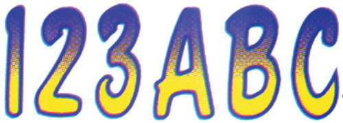 HARDLINE YEPUG200 3-Inch Letter & Number Kit in Yellow and Purple