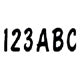 HARDLINE BLK200EC 3-Inch Letter & Number Kit Solid Black
