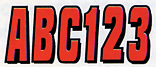 HARDLINE REBLK320 3-Inch Block Letter and Number Kit in Red and Black
