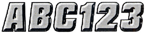 HARDLINE SIBLK500 2-Inch Letter and Number Kit in Silver and Black