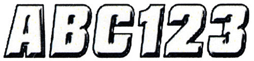 HARDLINE WHBLK500 2-inch Letter & Number Kit in White and Black