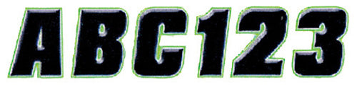 HARDLINE BLKKI500 2-Inch Letter and Number Kit in Black and Green