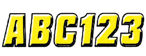 HARDLINE YEBLK500 2-Inch Letter & Number Kit in Yellow and Black